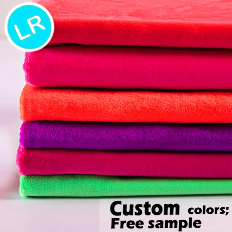 
Custom Made High Quality Super Soft 100Polyester Micro Velour Fabric Fabric For Plush Soft Toy Keep Warm Pajamas Fabric 