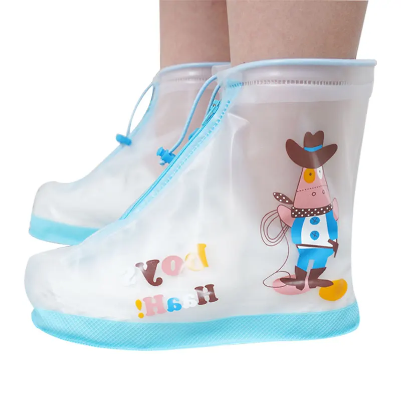 New Version Rain Shoes Boots Waterproof Warm Pvc Safety Fashion Reusable Adult Wear-resistant