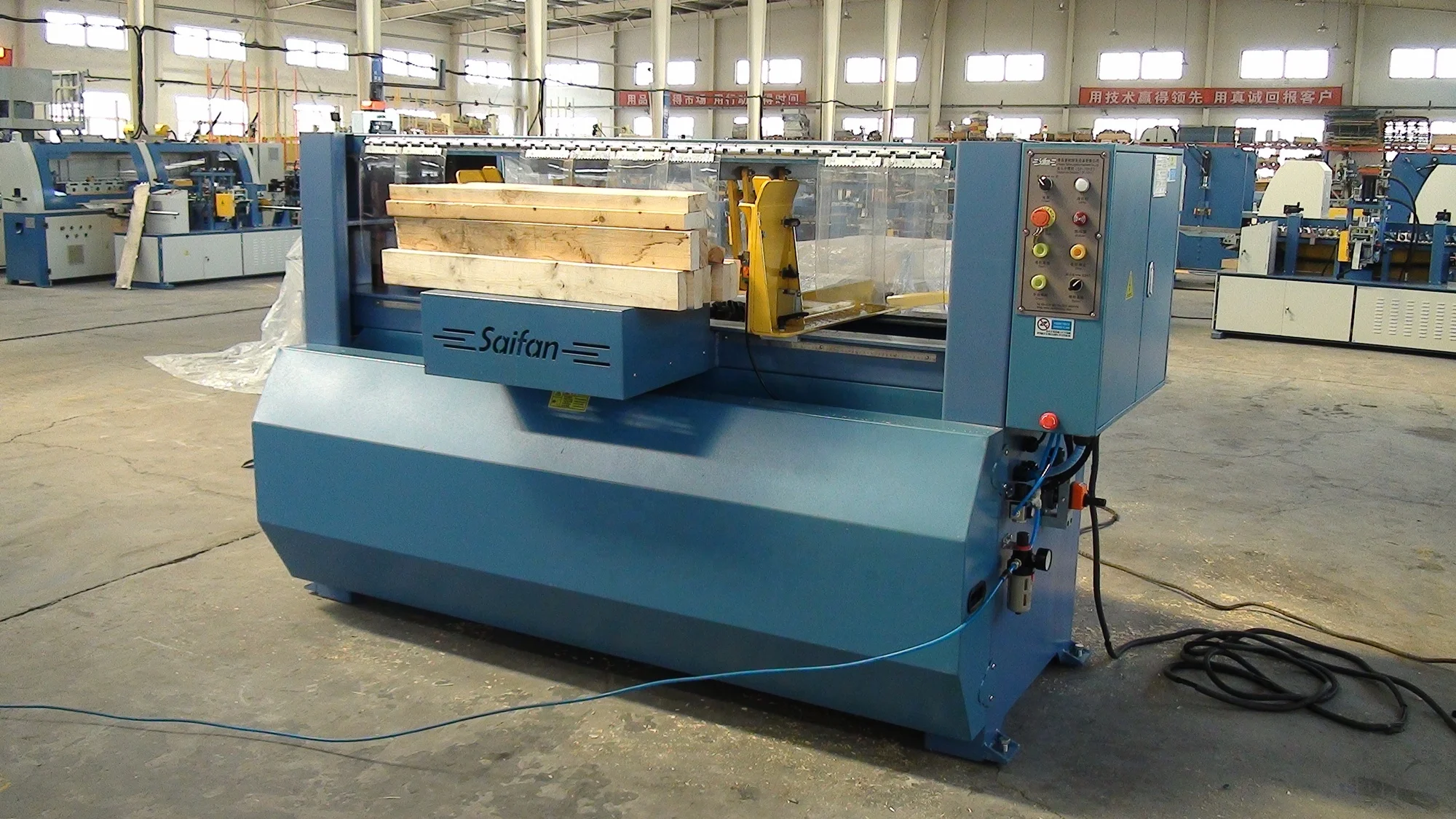 HICAS SF7030 wood pallet chamfer machine /wood pallet timber chamfering machine