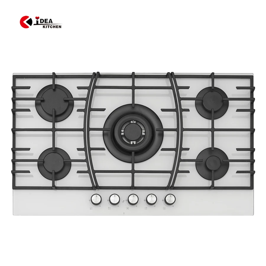 Идея оптовая цена газовая плита варочная панель стеклянная Встроенная с 5 горелками горячая Распродажа