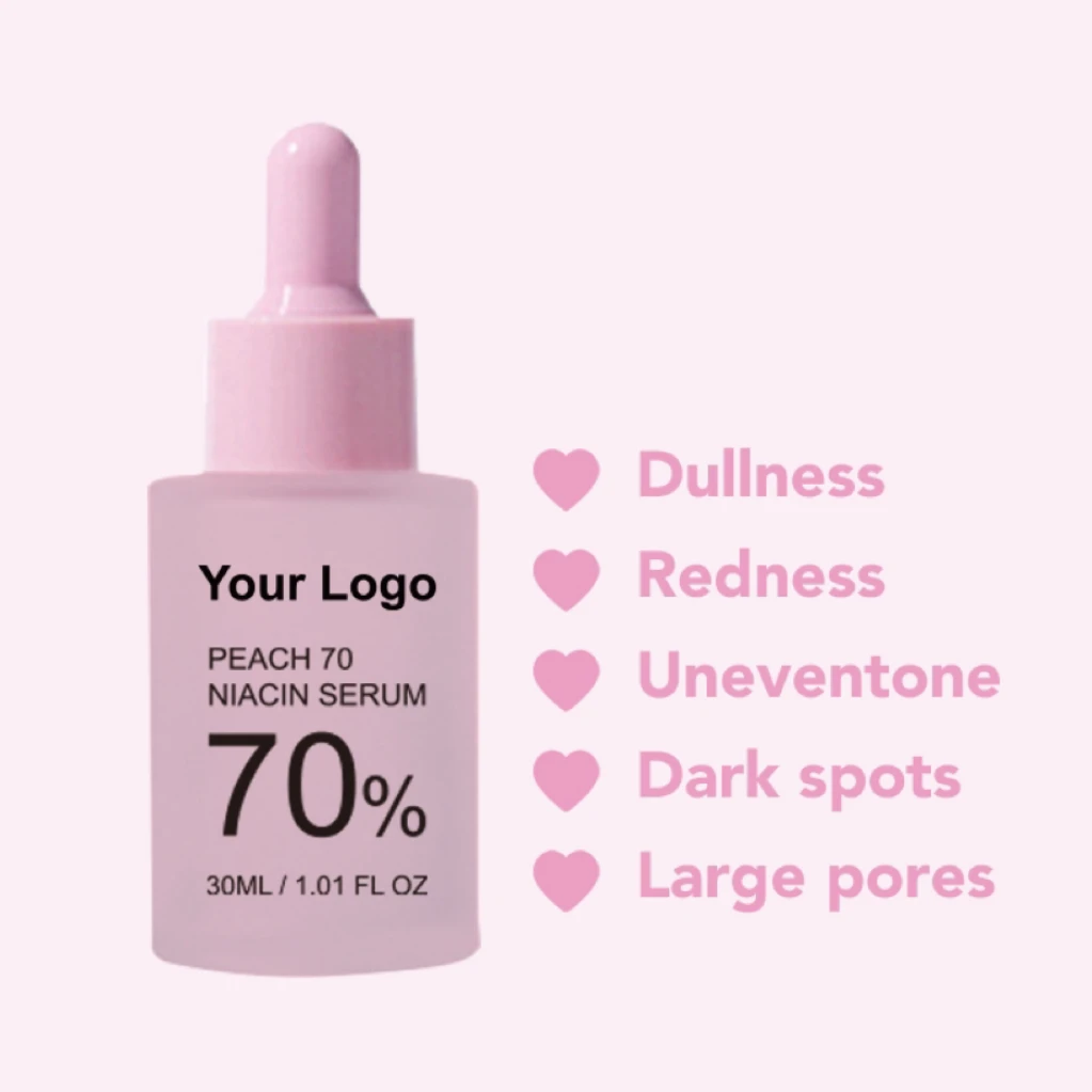 cosmetics high quality Korean recipe 30ml lightening glow hydrating face peach 70 niacinamide serum