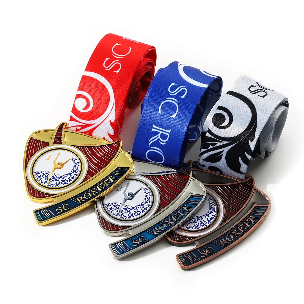 Free Sample 3D Metal Zinc Alloy Sports Medals Gold Silver Copper Dance Medals Custom Gymnastics Medal Award for Souvenirs