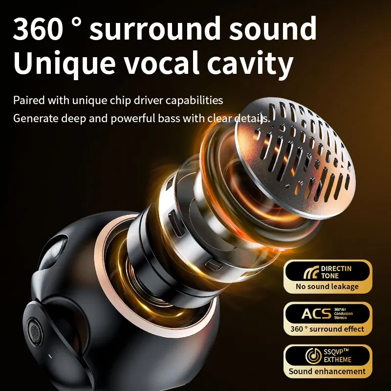 transparent earphone touch earphone headphone headset wireless earbuds headset tws wireless music earphones headphones