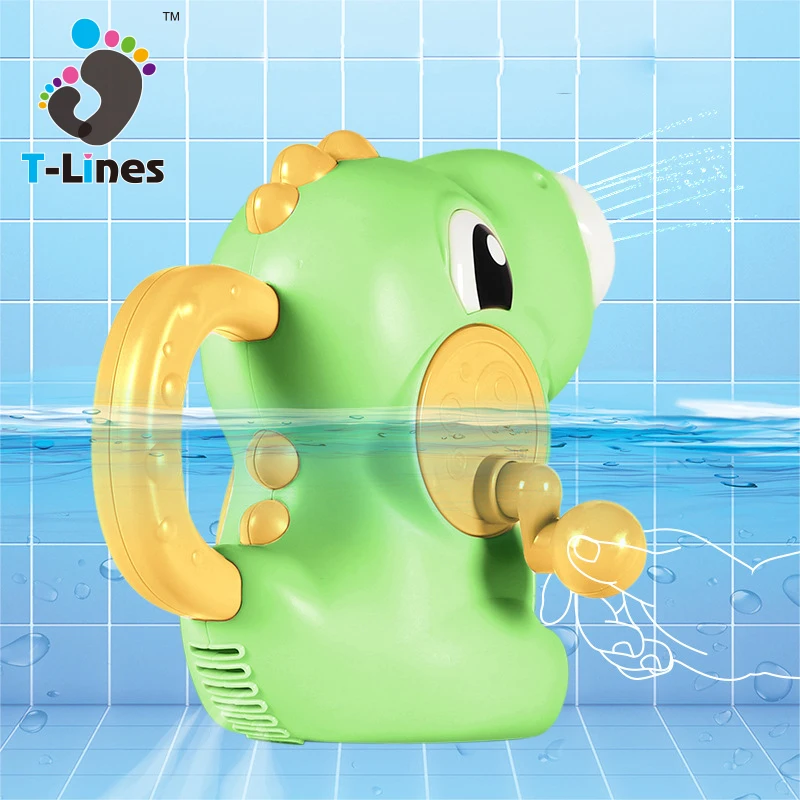 Новый летний детский распылитель воды динозавр Игрушки для ванны с ручным приводом для малышей