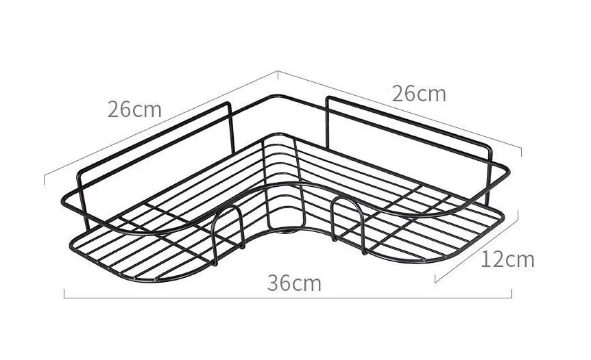Hole-free triangle storage rack Corner storage rack bedroom wall hanging kitchen bathroom bathroom storage rack