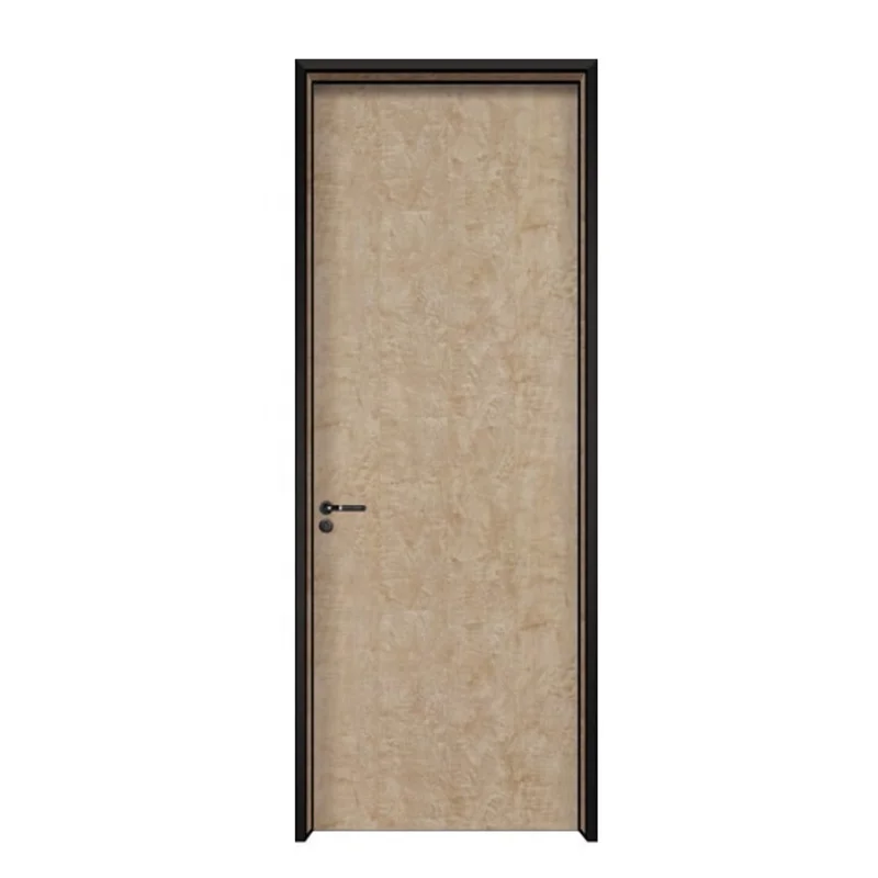 Modern style latest design interior melamine solid wooden office door