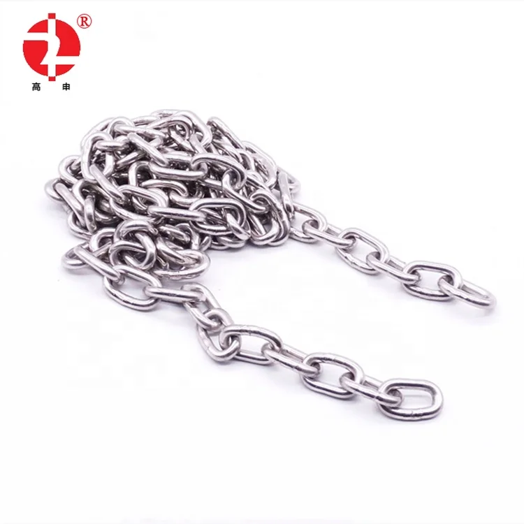 SS304 SS316 Short Link Chain High Quality Stainless Steel Long Link Chain