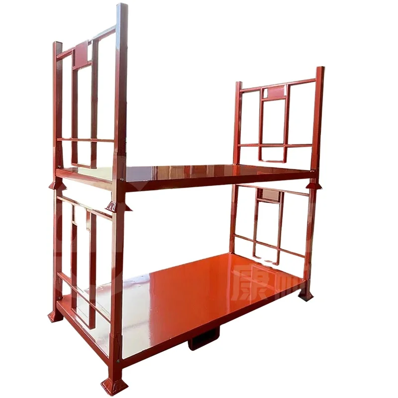 Collapsible steel sheet base stillage metal stackable rack