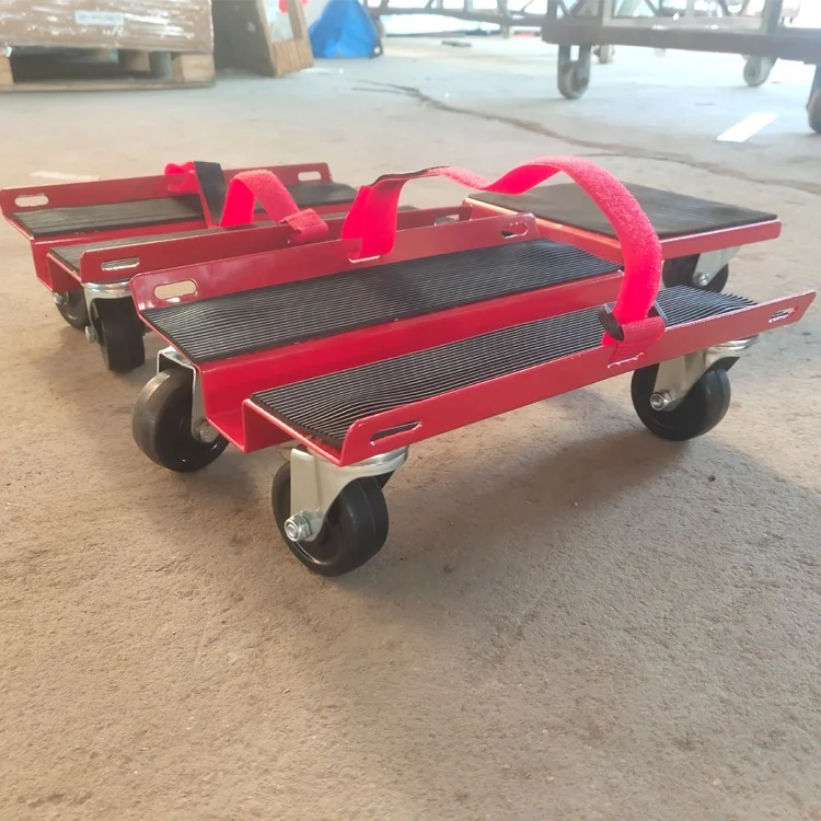1500lbs Capacity Anti Slip Straps Firmly Attaching on Skis Snowmobile Dolly Set Roller Skate