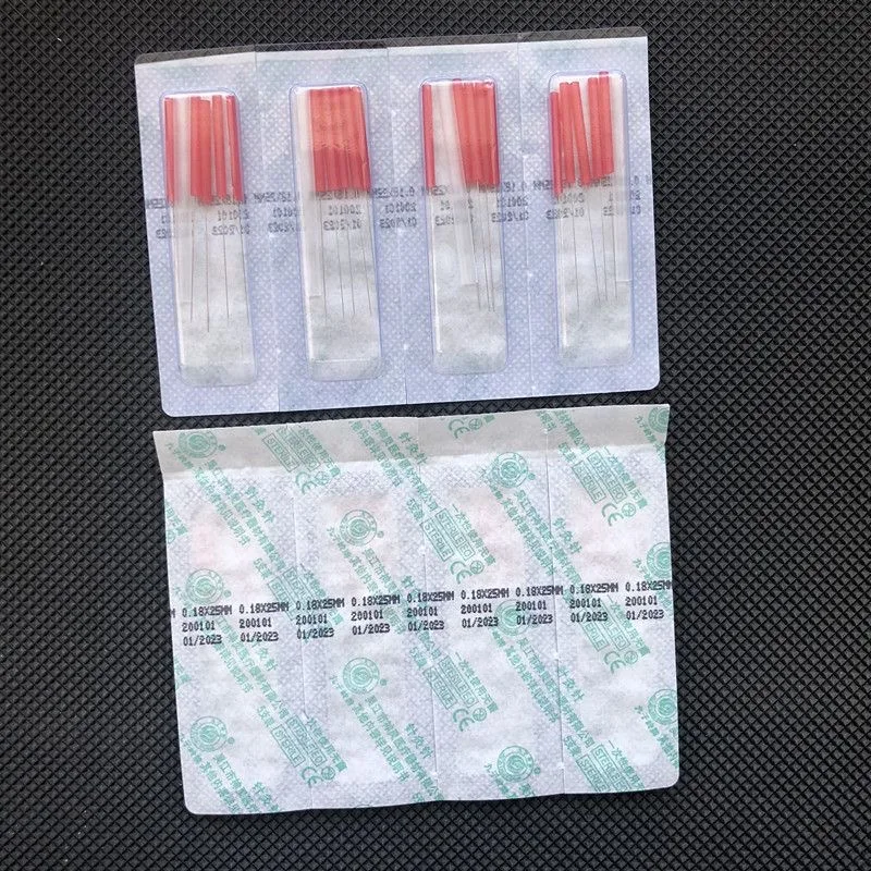 Colored plastic handle Disposable Facial Cosmetic acupuncture needles