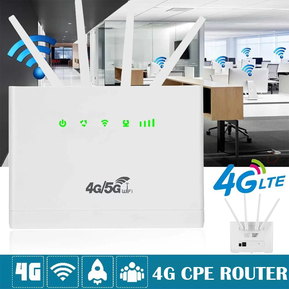 Unlocked CP109 Factory OEM Home CPE With Sim Card Slot Routers 4g LTE Hotspots WIFI CPE Wireless Router