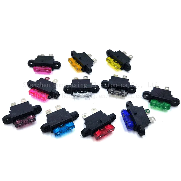 panel mount fuse holder PCB Fuse Holder With Cover With Fixed Hole ATO / ATC Automotive pcb fuse holder