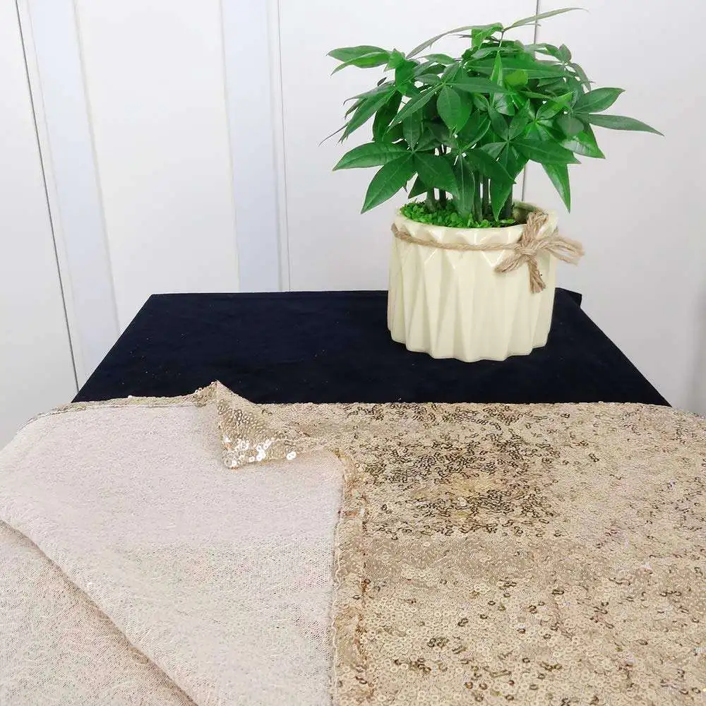 High Quality Glittering Pipe And Drape Drape 4ft x 6ft Champagne Wedding Party Sequin Backdrop