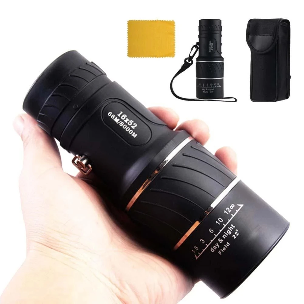 
16X52 High Power Prism Compact Monocular Telescope Scope for Bird Watching Hunting Hiking 