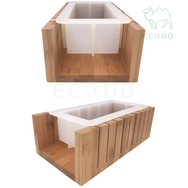 Premium Large Size Wooden Soap Loaf Cutting Mold and Soap Cutter Set Rectangle Silicone Mold Attractive Cutting Tool