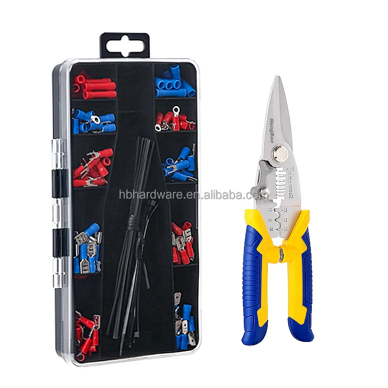 Top Good Quality Multi Functional Network Terminal Clamp Connectors Tools Kit Set Cable Crimp Pliers Stripping Crimping Pliers