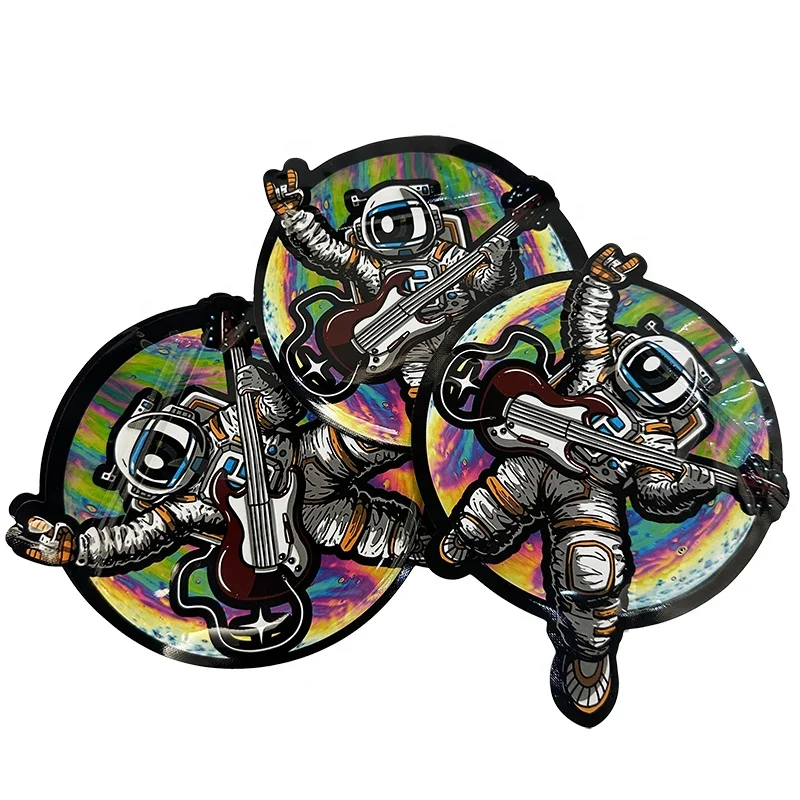 Custom Digital Print Different Unique 3.5g 7g Die Cut Shaped Resealable Ziplock Pouch Edible Food Smellproof Plastic Packaging