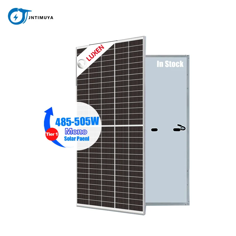 JNTIMUYA Rotterdam Warehouse In Stock Home Use Flat Roof Mounting Shingled 500W 550W Solar Panel Prices luxen