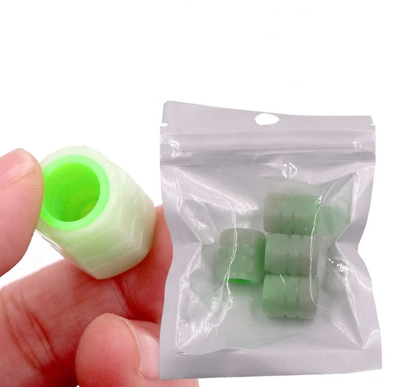 4PCS night Light Tyre ABS Valve Stem Luminous Car Tire Valve  cap universal Luminous valve core protection cover