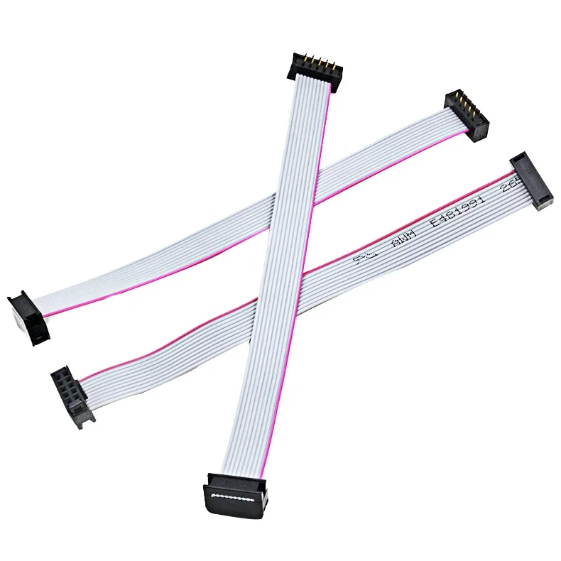 Factory customization 3-wire ribbon 10pin 26awg flat cable idc wire harness