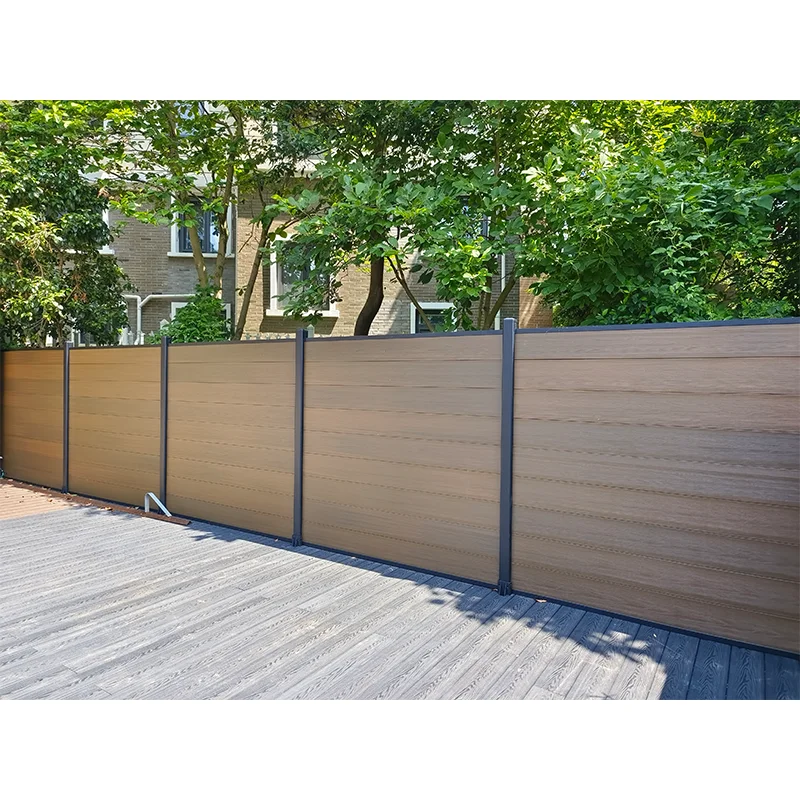Treslam hot sale home garden decorative privacy fence waterproof panels wood plastic board composite material outdoor wpc fence