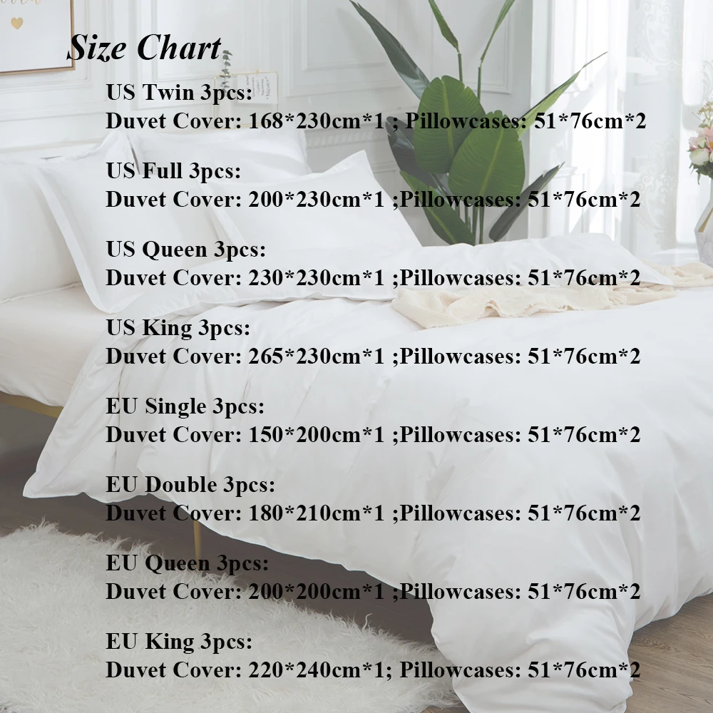 White Duvet Cover Set Bedspread On The Bed Strip King Size Bedding Set Luxury 180x210 Bed Linens Single Double Comforter Sets