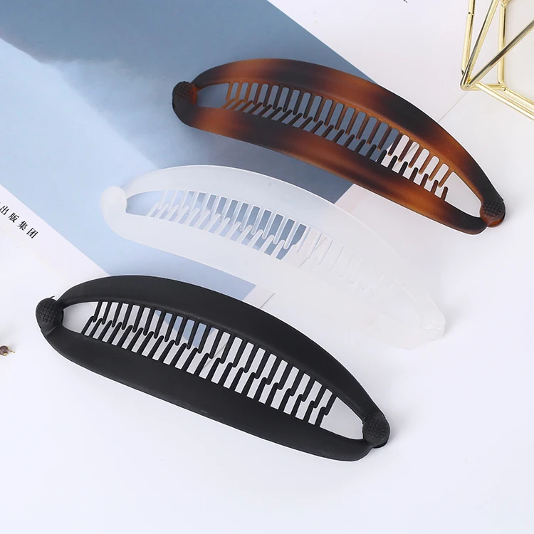 Banana Hair Clips Classic Clincher Combs Large Double Comb Fishtail Hair Clip Banana Ponytail Holder Clip