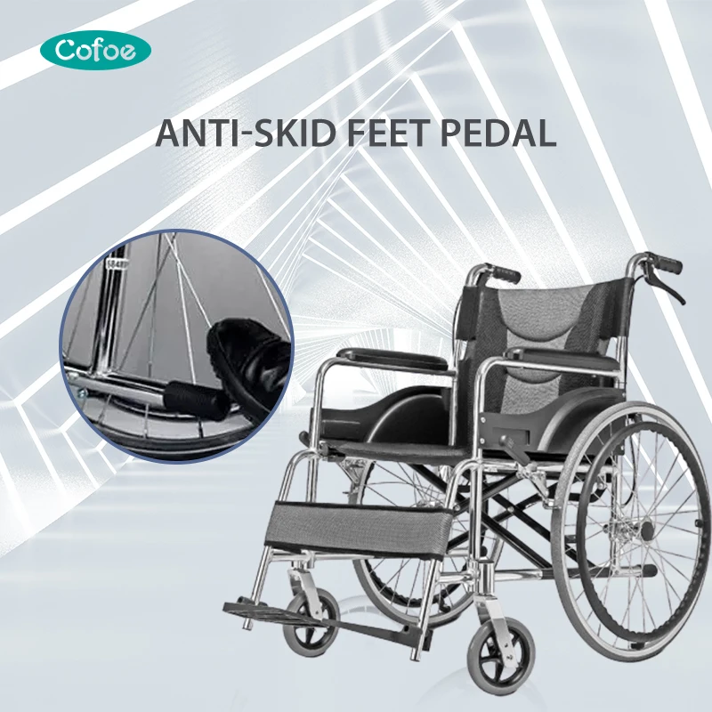 Foldable Heavy Duty Lift Lightweight Disable Adult Manual Folding Portable Stair Climbing  Wheelchair