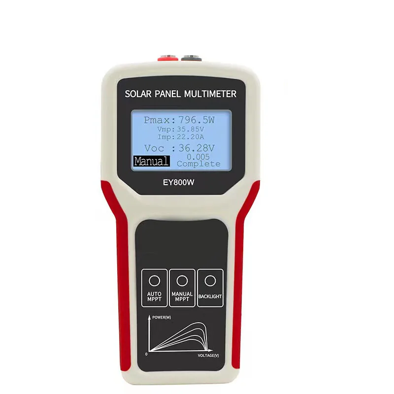 EY800W со слежением за максимальной точкой мощности, солнечная панель ЖК-дисплея мультиметр умный тестер напряжения тока цифровой измеритель мощности тестер панели солнечных батарей (VOC)