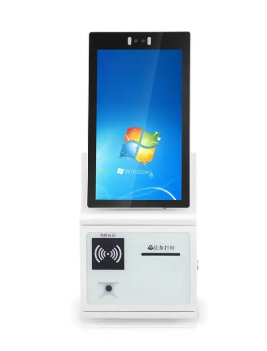 15.6 inch self service order payment touch screen kiosk payment  machine barcode scanner kiosk for chain store / restaurant