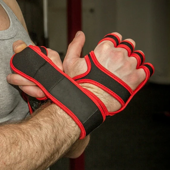 Half Finger Breathable Workout Gym Exercise Women Men Body Fitness Adjustable Wrist Training Strap Weight Lifting Gloves