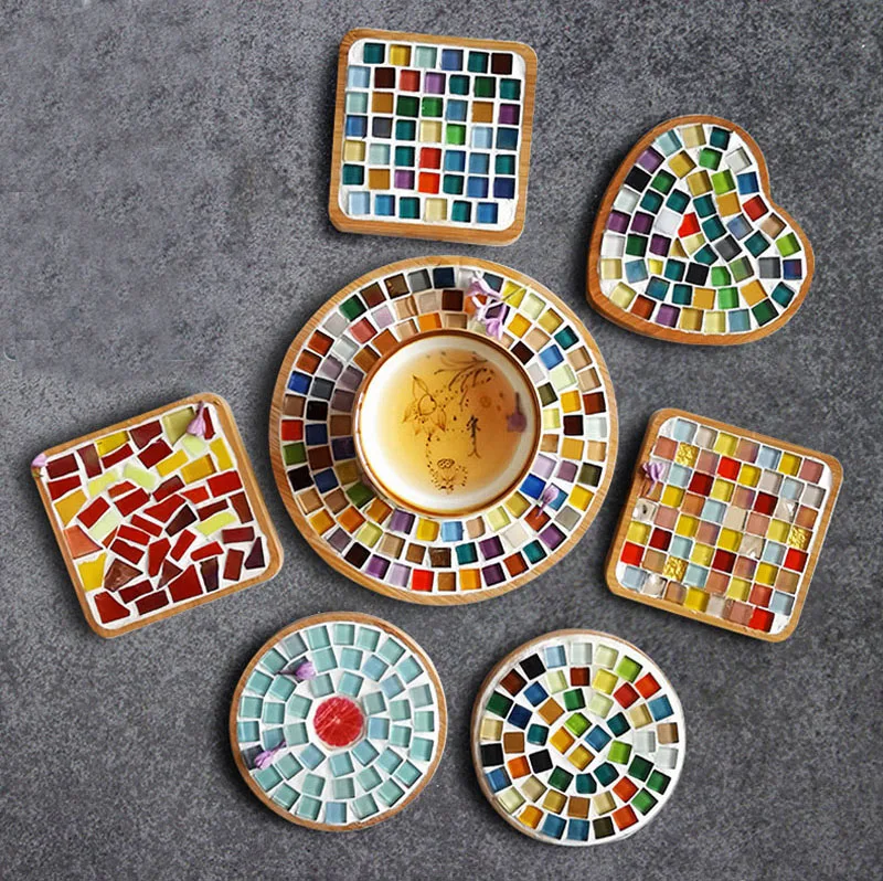 1100 Pieces Mosaic Tiles Squares Crystal Mosaic Stained Glass Kits for Adults Crafts Supplies DIY Picture Frames Handmade