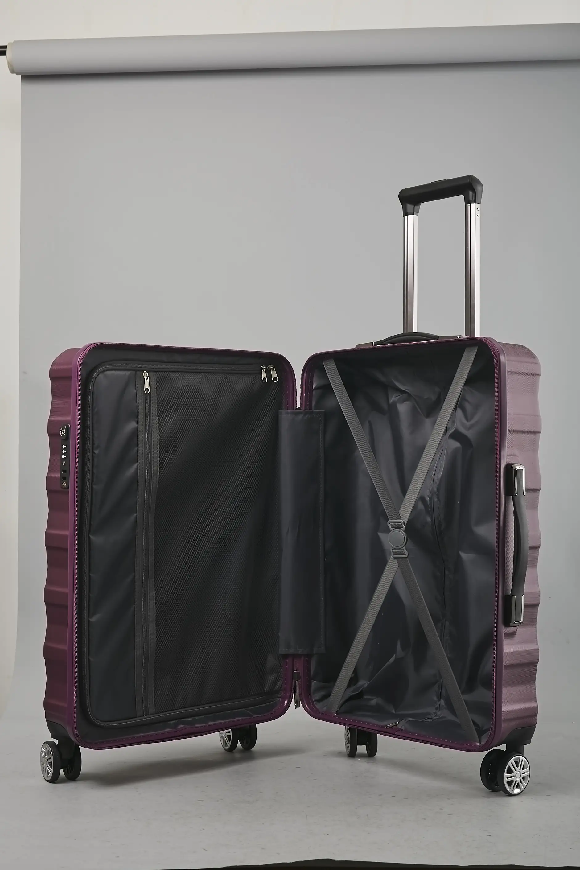 High Quality ABS Luggage Carry On Suicase Airport Travel Design Luggage With TSA Lock