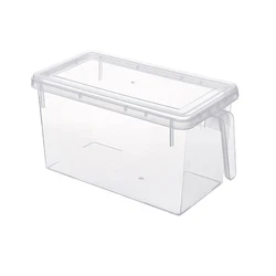 Food Grade PP Plastic Home Kitchen Refrigerator Food Ftorage Box Crisper with Handle