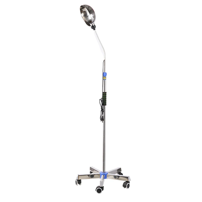 Height adjustable stainless steel mobile gooseneck operation room lamp hospital reflector surgical medical examination light