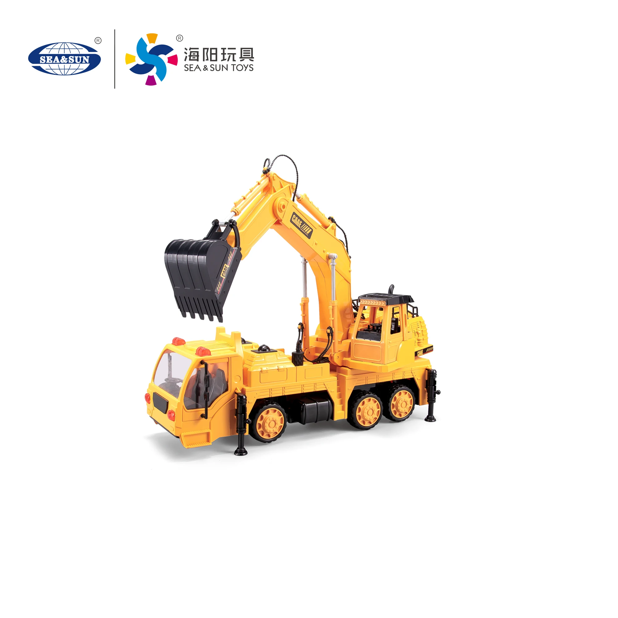 Wholesale Educational multifunction Car Toys RC Smart Toy remote control toy  excavator with music