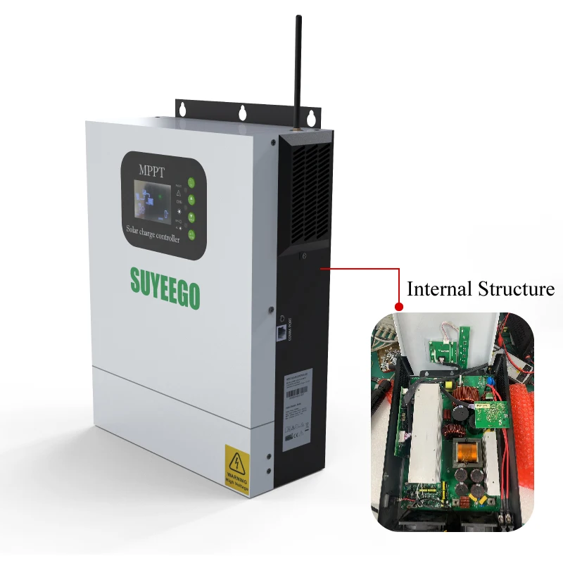 SUYEEGO High Voltage 48v 120a Mppt Battery Charge Controller Mppt dc for Solar Power System with wifi function good quality