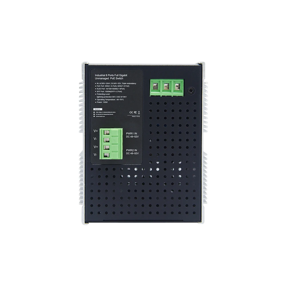 Industrial 8 Port Gigabit Unmanaged PoE Switch