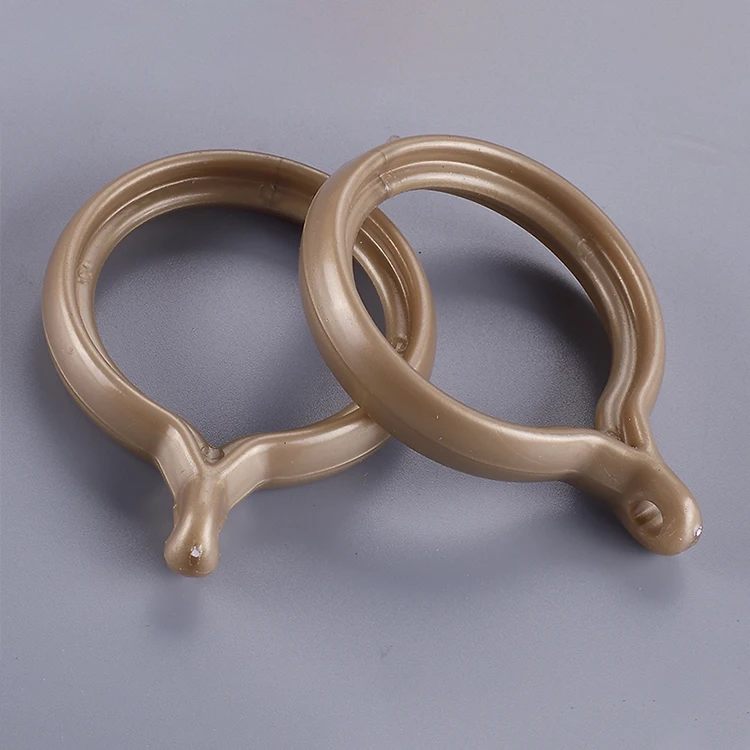 Three-ring Simple Modern Double Curtain Rod Curtain Rod Accessories Curtain Finial