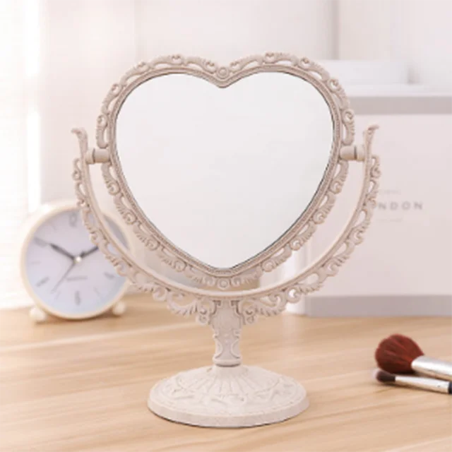 Supplier new product European Retro Double-sided Beauty Vanity Mirror Desktop Vanity Mirror