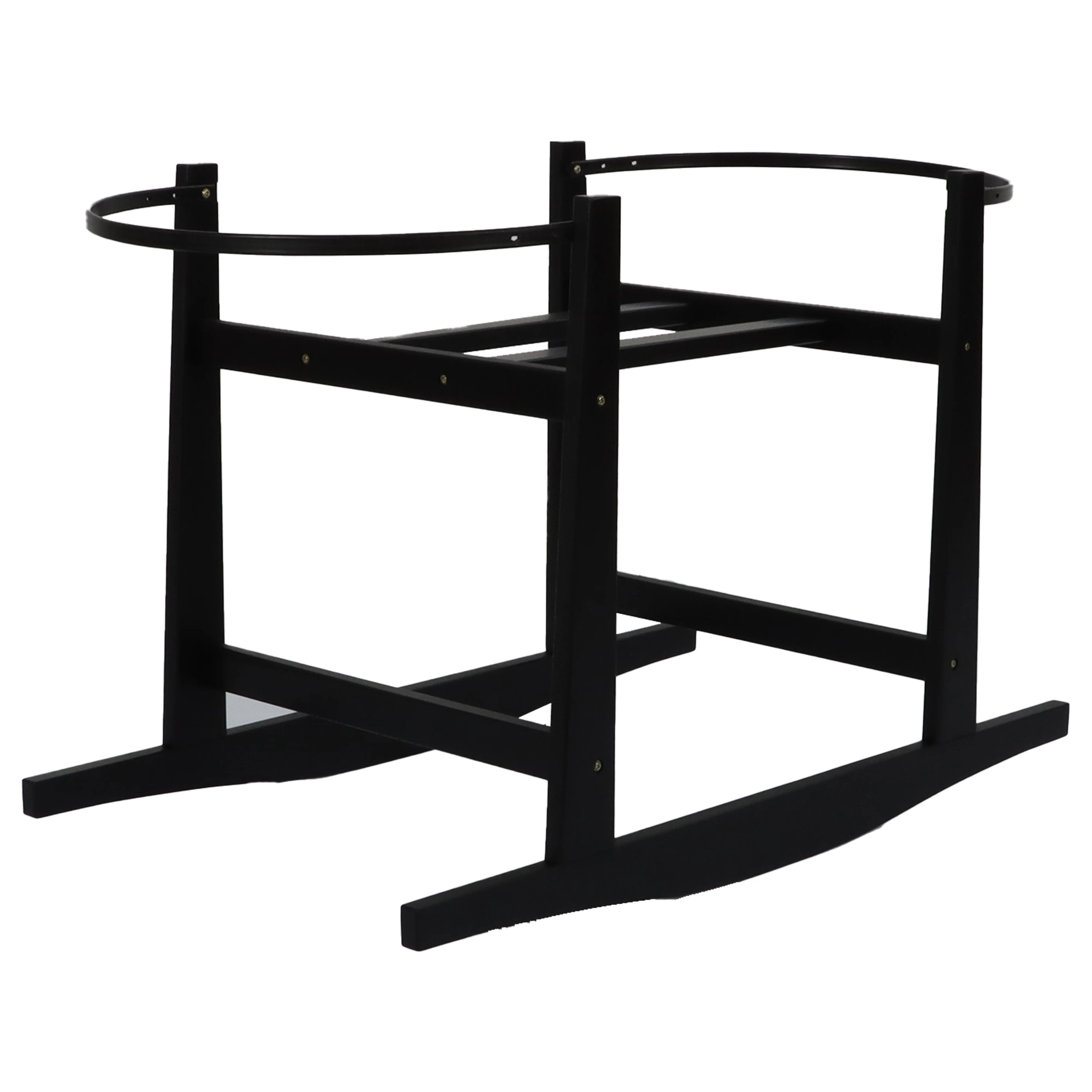 Solid Wood Rocking Baby Cradle Stand in Black Finish Wooden basket Baby Crib Newborn Cot Bed Crib Baby Furniture