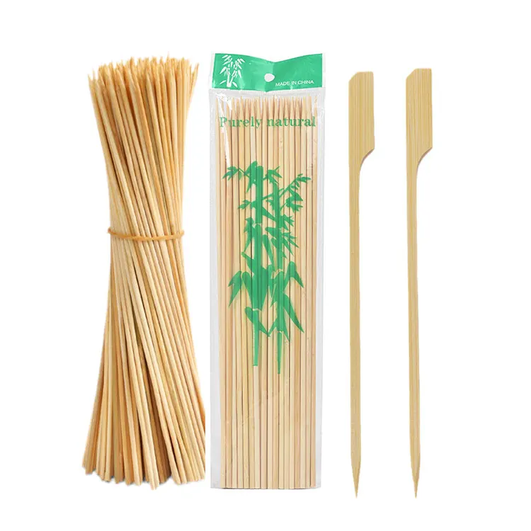 Factory Customized New Product Bbq bamboo skewers 45cm square