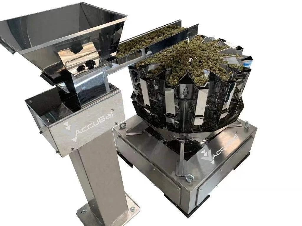 High accuracy smallest herb flower packaging machine 14 head multihead weigher micro weighers