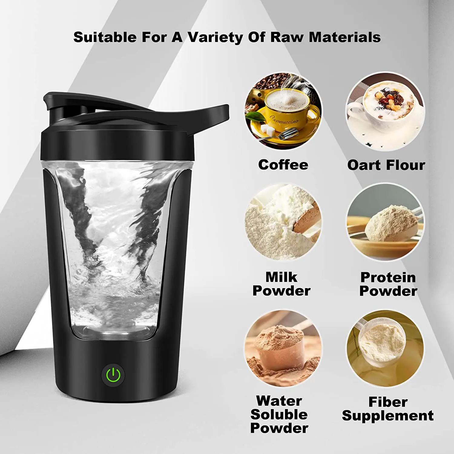 USB Recharging Self Stirring Coffee Cup Automatic Vortex Mug Portable Mixer Tumbler Electric Shaker Protein Bottle With Handle