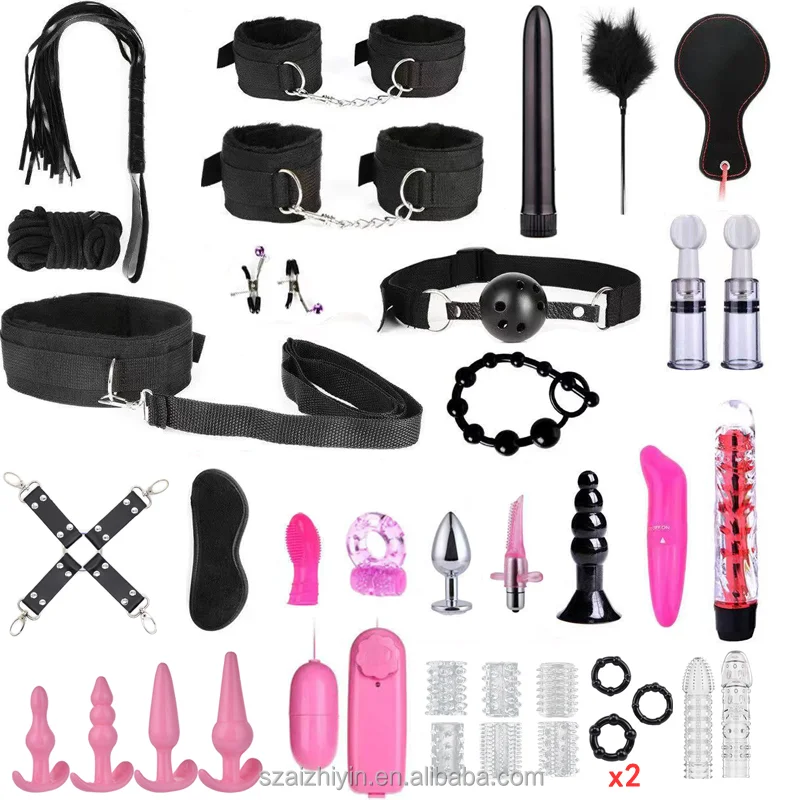 Hot selling 43 Pcs Bondage BDSM Set sex collar neck sex toys neck collar kit de bondage definitivo