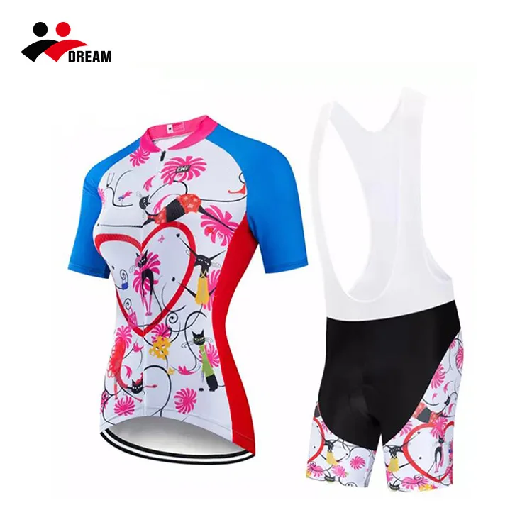 Оптовая продажа, женская одежда для велоспорта из 100% полиэстера, Джерси для велоспорта