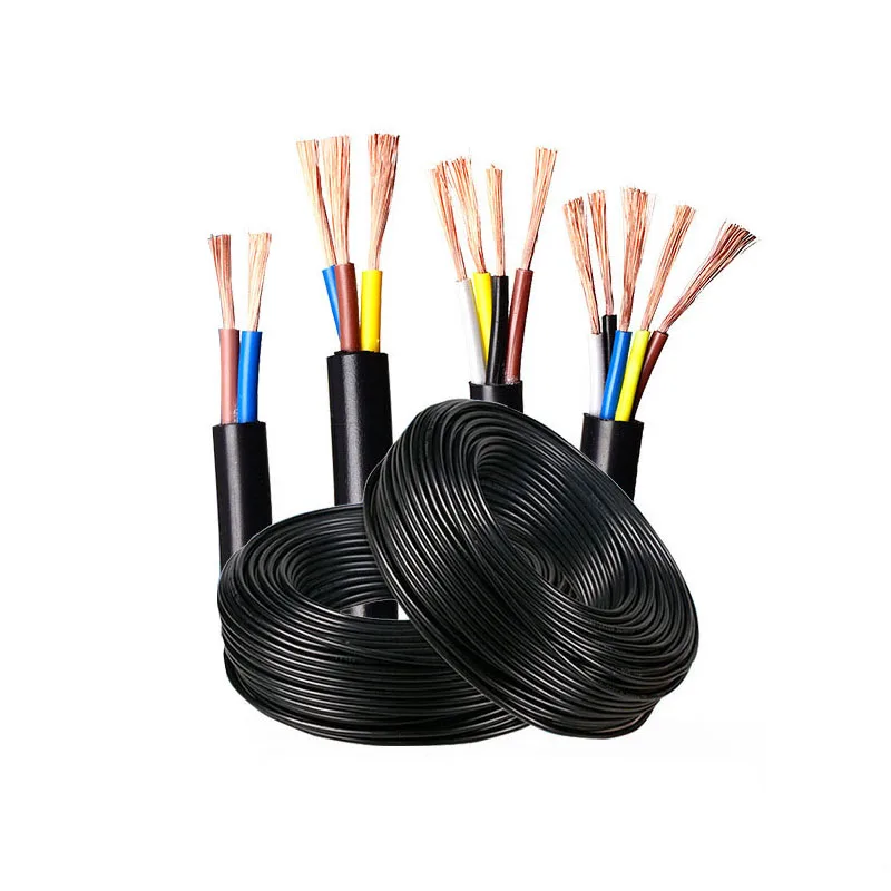 JH RVV Cable 4 Core 1.5MM 2.5MM 4MM 6MM 6MM  PVC Insulated and Sheathed Electrical Power Wire Flexible Cable