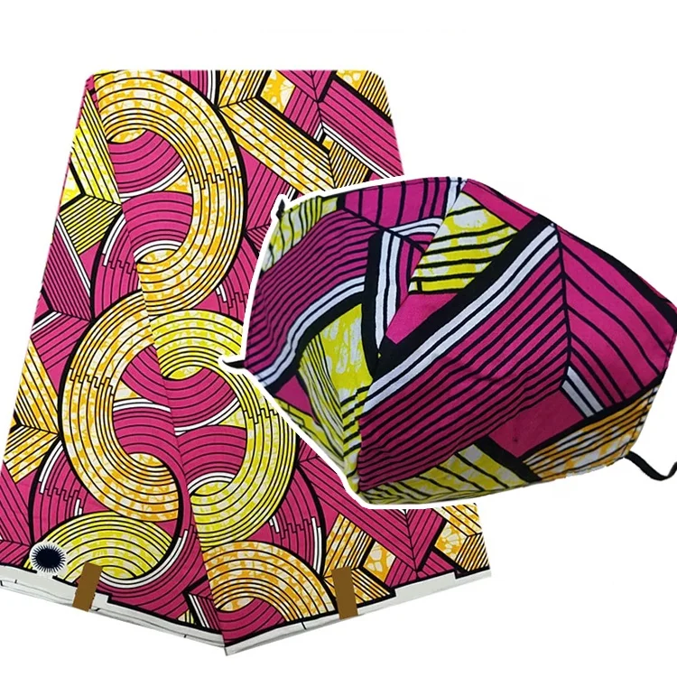 African ankara mas k fabric african wax fabric m ask face african print mas-k fabric in stock