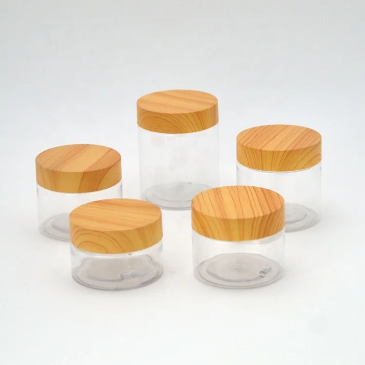 Chinese Manufacturer Plastic Jar with Plastic/Aluminum/Bamboo Lid for Cosmetics or Food