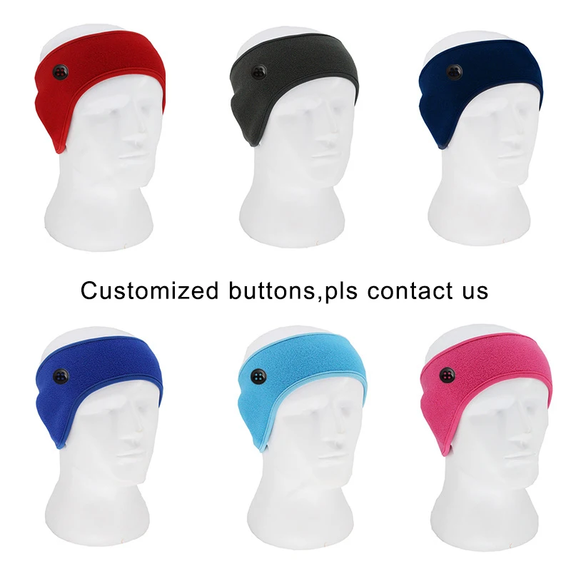 Wholesale Custom Outdoor Winter Cycling Running Sports Warm Soft Hairband Fleece Elastic Ear Protection Earmuffs Headband
